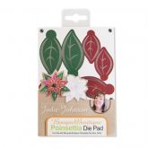 Set 60 cartoane imprimate si foliate - Bouquet Boutique Poinsettia Pads - TVA-ul cadou - 