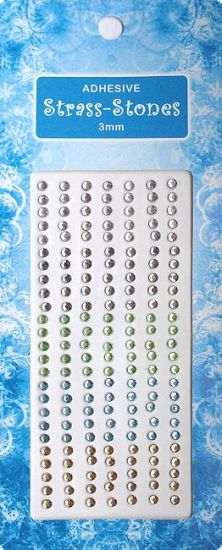 Set 175 cristale adezive 3 mm - Strass Stones