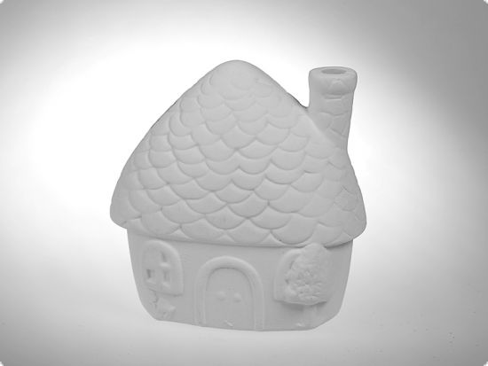 Pusculita din ceramica - casa ovala