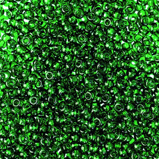 Margele rocailles transparente verzi 2,2 mm