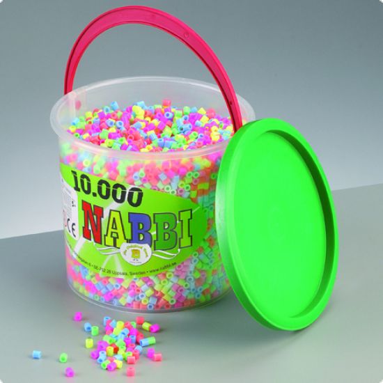 Margele de calcat Nabbi, 10.000 bucati - Pastel Mix
