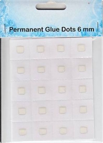 Set 20 patrate 0,6 x 0,6 cm dublu adezive permanente din silicon, groase de 1 mm