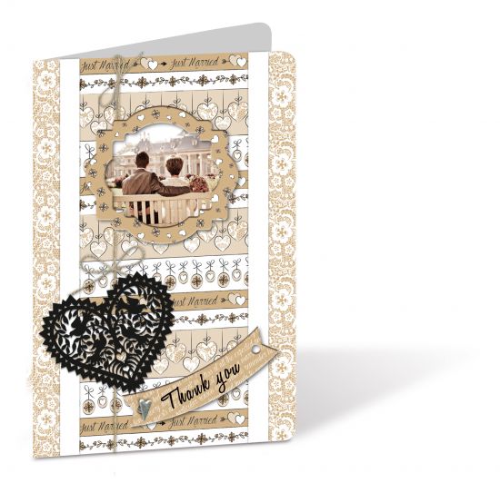 Fotocarton cu 2 fete diferit imprimate 300g - Just Married - M02