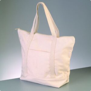 Blanc material textil - geanta cu fermoar