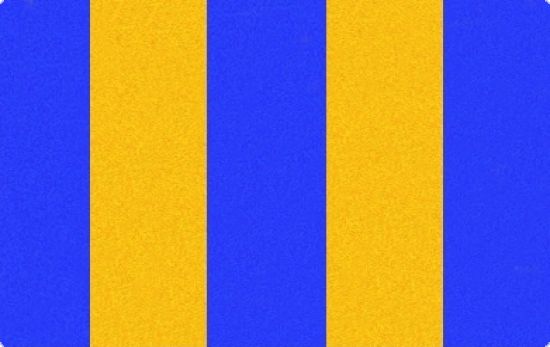 Carton cu 2 fete imprimate, cu dungi, 130 g/m2 - Blue/Yellow