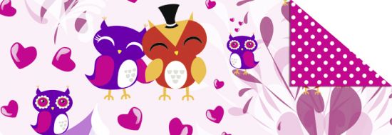 Fotocarton cu 2 fete diferit imprimate, 300 g/m2 - Owls - M02