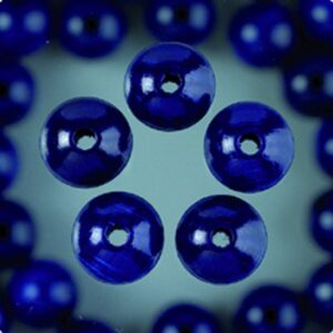 Margele sferice din lemn 1,4 cm - albastru inchis