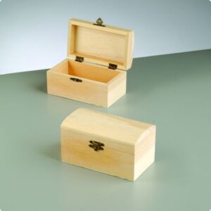 Cutie din lemn cu capac rotunjit