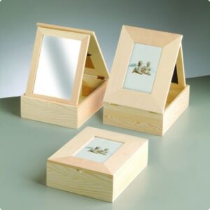 Cutie din lemn cu rama foto