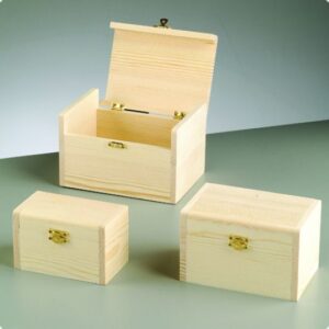 Set 3 cutii din lemn