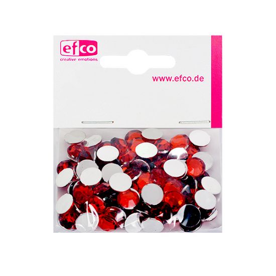 Set 100 pietre Gem Stones din acryl, fatetate - Red