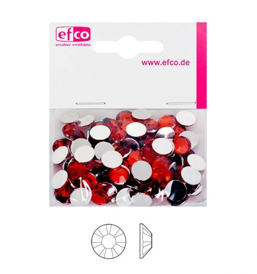 Set 100 pietre Gem Stones din acryl, fatetate - Red