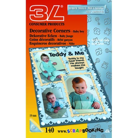 Set 140 coltare embosate pentru poze - Baby