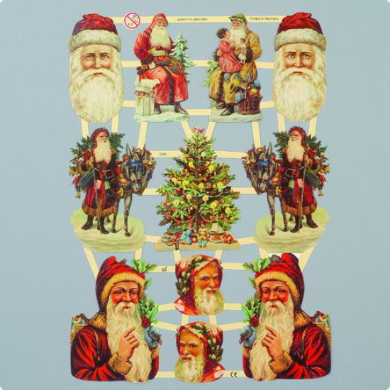 Set 3 coli decoupages - Scrapbook Historical Santas