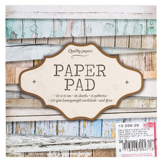 Set 36 coli imprimate pe o singura parte, 15 x 15 cm - Studio Light Paper Pad nr 29