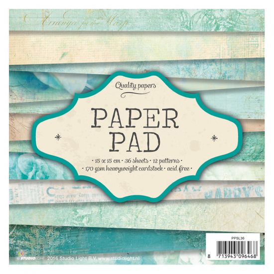 Set 36 coli imprimate pe o singura parte, 15 x 15 cm - Studio Light Paper Pad