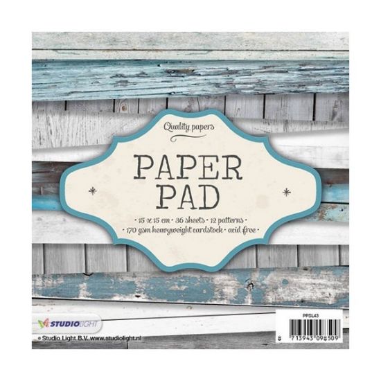Set 36 coli imprimate pe o singura parte, 15 x 15 cm - Studio Light Paper Pad