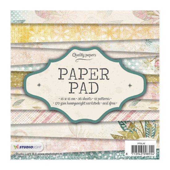 Set 36 coli imprimate pe o singura parte, 15 x 15 cm - Studio Light Paper Pad nr 48
