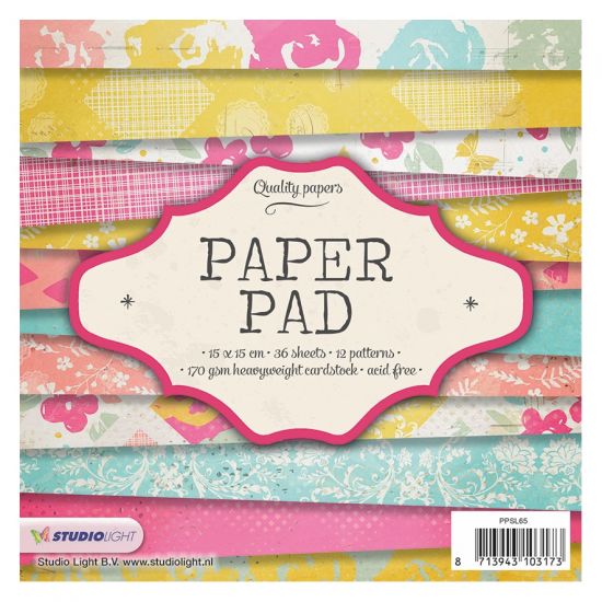 Set 36 coli imprimate pe o singura parte, 15 x 15 cm - Studio Light Paper Pad nr 65