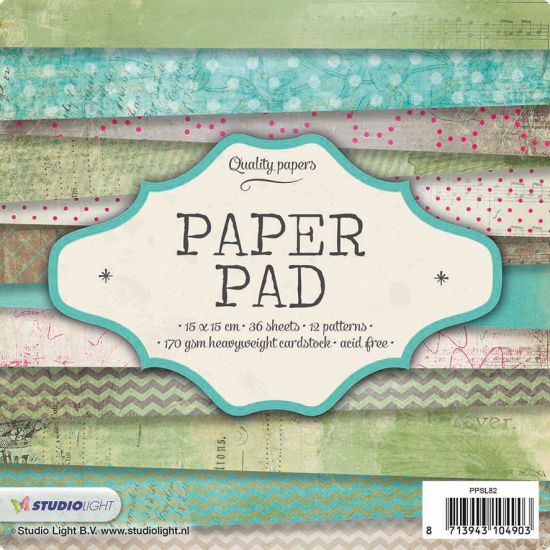 Set 36 coli imprimate pe o singura parte, 15 x 15 cm - Studio Light Paper Pad nr 82