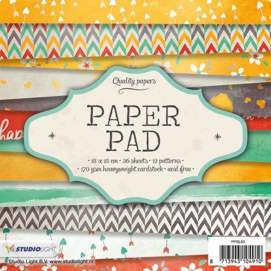 Set 36 coli imprimate pe o singura parte, 15 x 15 cm - Studio Light Paper Pad nr 83