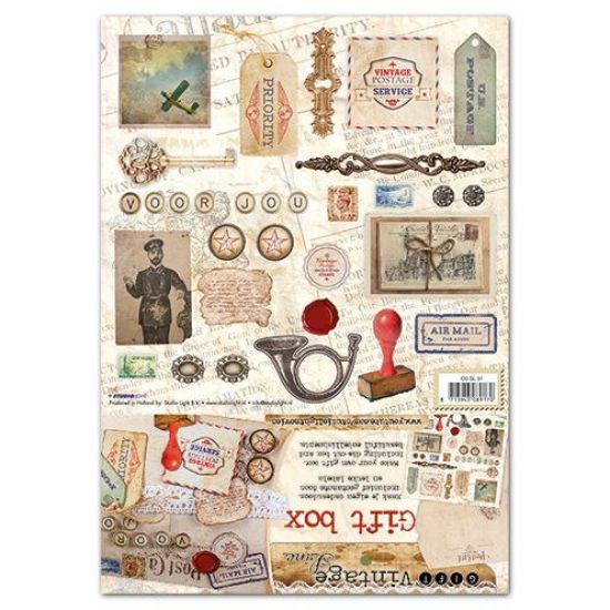 Set creativ cutie pillow si accesorii hartie - Vintage Priority
