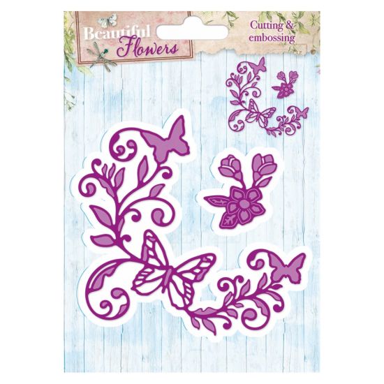Set 2 matrite - Beautiful Flowers - Butterfly 02