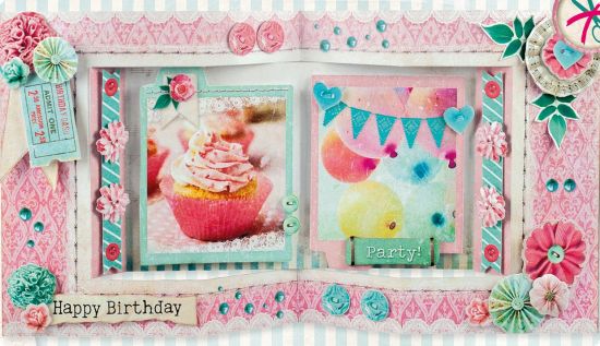 Set 12 coli forme predecupate pentru 6 felicitari complete - Sweet Romance