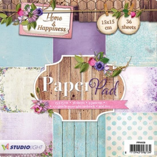 Set 36 coli imprimate pe o singura parte, 15 x 15 cm - Studio Light Paper Pad nr 39