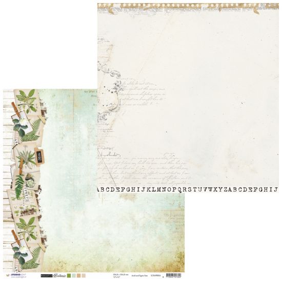 Coala hartie cu 2 fete diferit imprimate, 30,5 x 30,5 cm - Romantic Botanic SCRAP RB04