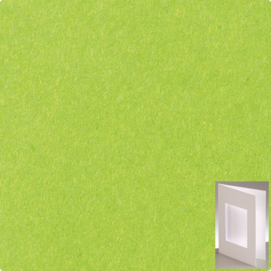Set 5 felicitari A6 cu fereastra dreptunghiulara - Verde deschis