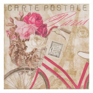 Servetel decorativ -Carte Postale Paris