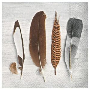 Servetel decorativ - Collection of Feathers
