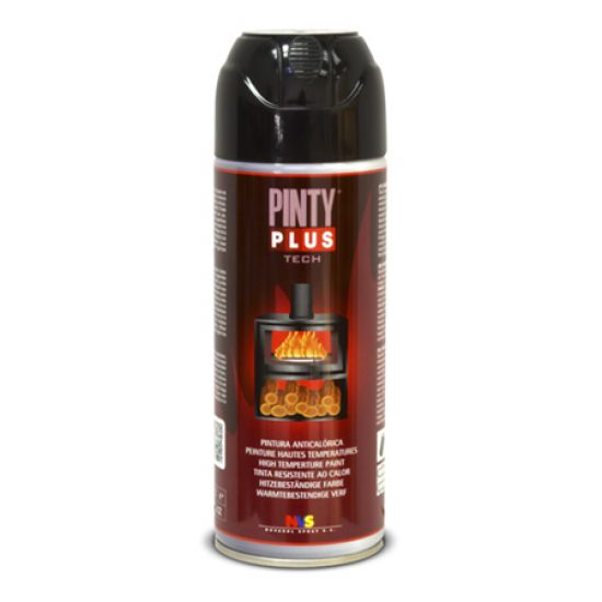 Spray Pinty Plus Tech - Vopsea rezistenta la temperaturi inalte - Black
