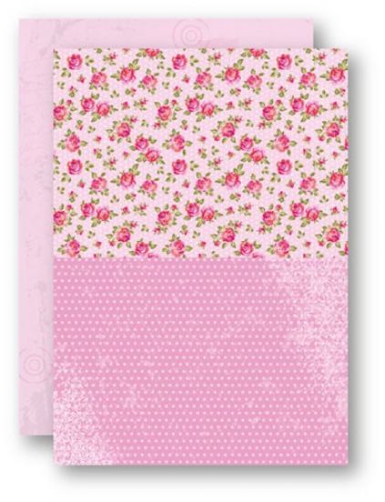 Coala hartie A4 imprimata pe ambele fete cu modele diferite - Roses Pink