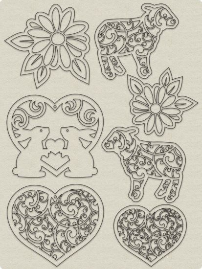 Set Paper Easter - Shabby