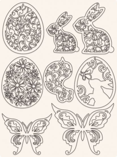 Set Paper Easter - Shabby