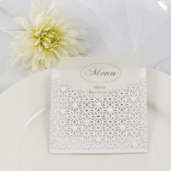 Set 24 coli dantela din carton - Lace Patterns Green