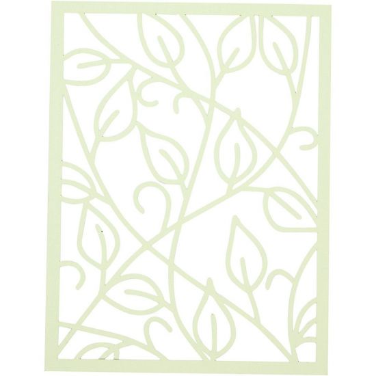 Set 24 coli dantela din carton - Lace Patterns Green