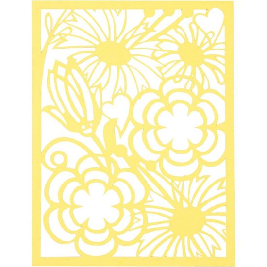 Set 24 coli dantela din carton - Lace Patterns Green