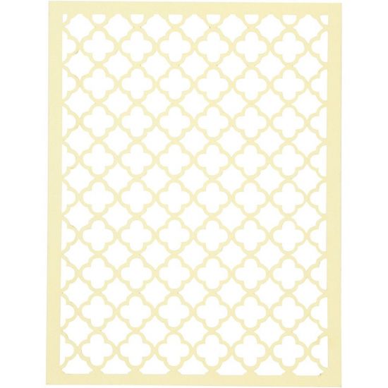 Set 24 coli dantela din carton - Lace Patterns Green
