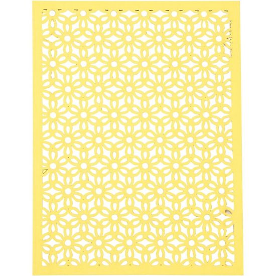 Set 24 coli dantela din carton - Lace Patterns Green