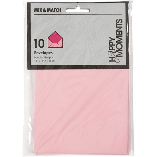 Set 10 plicuri C6 embosate, in doua nuante uni - Rose / Pink