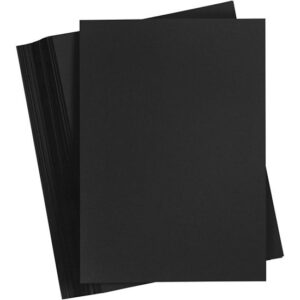 Set 6 coli A4 carton 180 g/m2 - Black