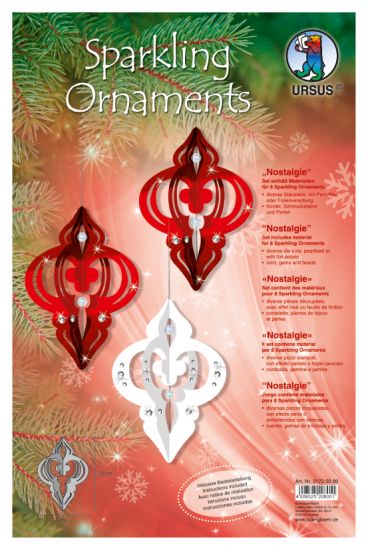 Set Paper Decoration - Sparkling Ornaments Nostalgia