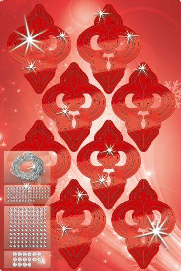 Set Paper Decoration - Sparkling Ornaments Nostalgia