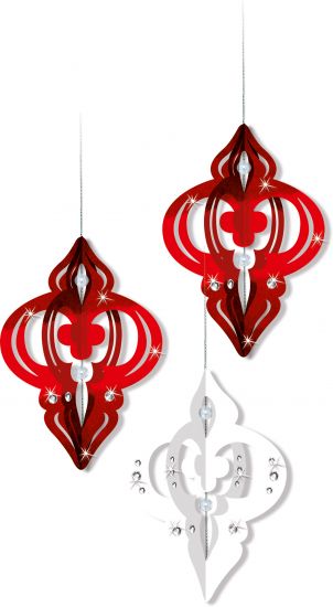 Set Paper Decoration - Sparkling Ornaments Nostalgia