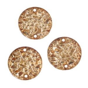 Set 5 accesorii rotunde cu gauri din acril - Round Acryl Ice Crystal Gold