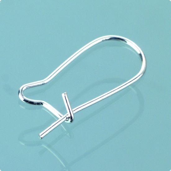 Tortite clasice cu bucla, pentru cercei - 17 mm, argintate