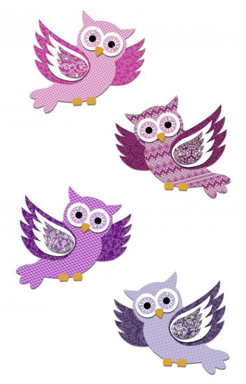 Set Paper 3D Decoration - Owls 1